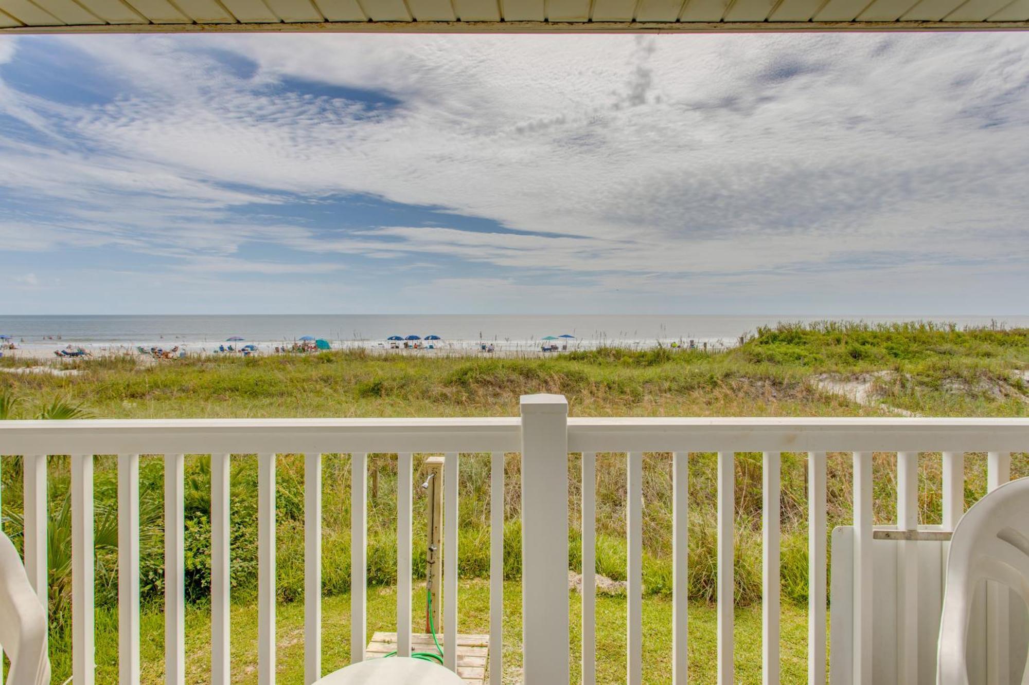 Sunny Windy Hill Beachfront Condo With Private Patio Myrtle Beach Bagian luar foto